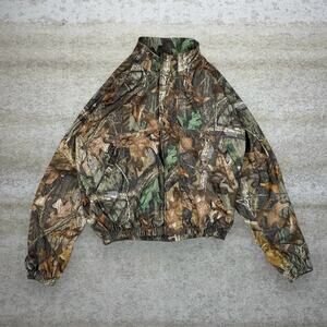 Vintage Y2K Advantage Camo Jacket Mens L Mesh Lined Full Zip Mad Dog